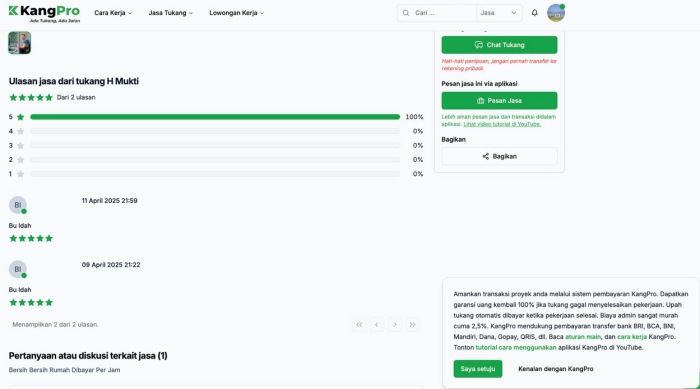 Jasa Tukang Panggilan Jasa Tukang Online Review