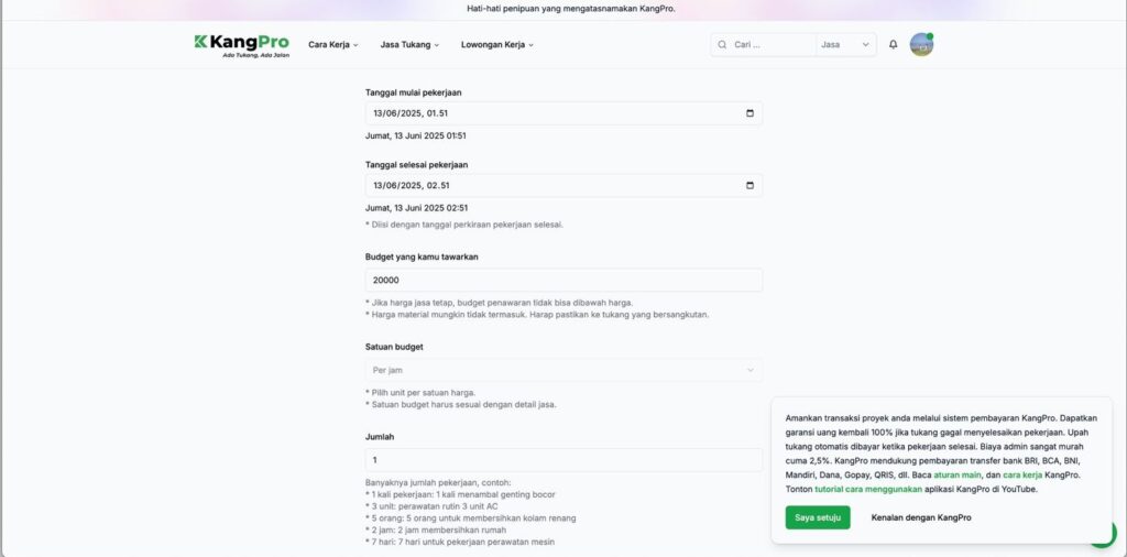 KangPRo Tukang Panggilan Tukang Online