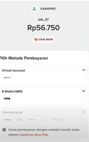 Cara Bayar KangPro Pesan KangPro Bayar TUkang